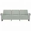 3-Seater Sofa Light Grey 180 cm Velvet