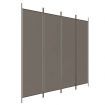 4-Panel Room Divider Anthracite 200x200 cm Fabric