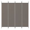 4-Panel Room Divider Anthracite 200x200 cm Fabric