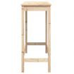 Bar Table 100x50x110 cm Solid Wood Pine