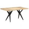 Dining Table 160x80x76 cm Rough Mango Wood