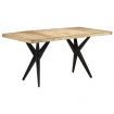 Dining Table 160x80x76 cm Rough Mango Wood