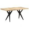 Dining Table 160x80x76 cm Rough Mango Wood