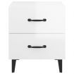 Bedside Cabinets 2 pcs High Gloss White 40x35x47.5 cm