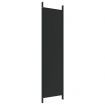 4-Panel Room Divider Black 200x200 cm Fabric