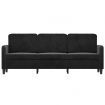 3-Seater Sofa Black 180 cm Velvet