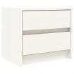 Bedside Cabinet White 40x31x35.5 cm Solid Wood Pine