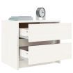 Bedside Cabinet White 40x31x35.5 cm Solid Wood Pine