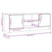 TV Cabinet White 102x30x37.5 cm Engineered Wood