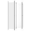 4-Panel Room Divider White 200x220 cm Fabric