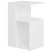 Side Table White 36x30x56 cm Engineered Wood