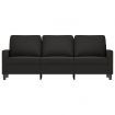 3-Seater Sofa Black 180 cm Velvet