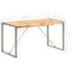 Dining Table 140x70x75 cm Solid Wood Mango