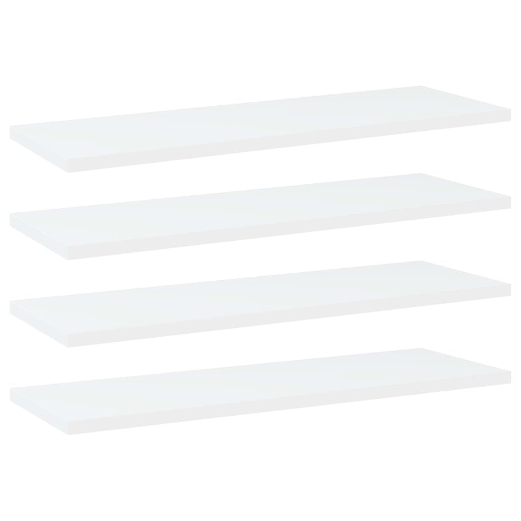 Bookshelf Boards 4 pcs White 60x20x1.5 cm Engineered Wood
