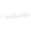 Bookshelf Boards 4 pcs White 60x20x1.5 cm Engineered Wood