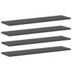 Bookshelf Boards 4 pcs Grey 80x20x1.5 cm Engineered Wood