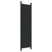 6-Panel Room Divider Black 300x200 cm Fabric