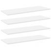 Bookshelf Boards 4 pcs White 80x30x1.5 cm Engineered Wood