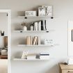 Bookshelf Boards 4 pcs White 80x30x1.5 cm Engineered Wood