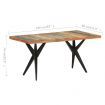 Dining Table 160x80x76 cm Solid Reclaimed Wood