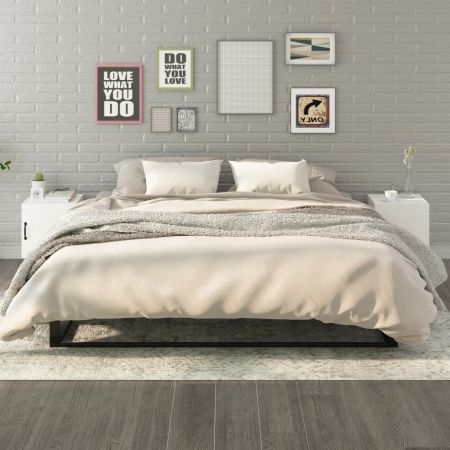Bedside Cabinets 2 pcs White Engineered Wood