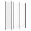 6-Panel Room Divider White 300x220 cm Fabric