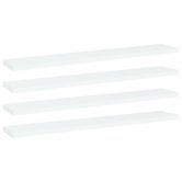 Bookshelf Boards 4 pcs White 60x10x1.5 cm Engineered Wood