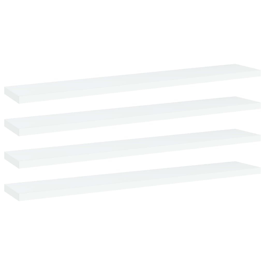 Bookshelf Boards 4 pcs White 60x10x1.5 cm Engineered Wood
