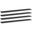 Bookshelf Boards 4 pcs High Gloss Black 80x10x1.5 cm Engineered Wood