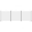 3-Panel Room Divider White 525x180 cm Fabric