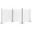 3-Panel Room Divider White 525x180 cm Fabric