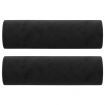 3-Seater Sofa with Throw Pillows Black 180 cm Velvet