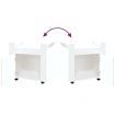 Desk Trolley White 60x45x60 cm Engineered Wood