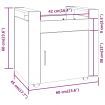 Desk Trolley White 60x45x60 cm Engineered Wood