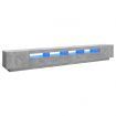 TV Cabinet with LED Lights Concrete Grey 300x35x40 cm
