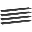 Bookshelf Boards 4 pcs High Gloss Black 60x10x1.5 cm Engineered Wood