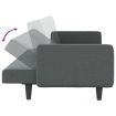 Sofa Bed with Cushions Dark Grey Fabric