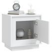 Bedside Cabinet White 44x35x45 cm Engineered Wood