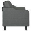 3-Seater Sofa Dark Grey 180 cm Fabric