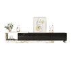 Extendable TV Stand Unit Storage Cabinet Entertainment Centre Console Table Bench 3 Drawers Walnut and White