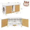 3 In 1 Cat Litter Box Enclosure Hidden Pet Bed House Side Console Table Hallway Indoor Cabinet Modern