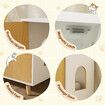 3 In 1 Cat Litter Box Enclosure Hidden Pet Bed House Side Console Table Hallway Indoor Cabinet Modern