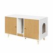 3 In 1 Cat Litter Box Enclosure Hidden Pet Bed House Side Console Table Hallway Indoor Cabinet Modern