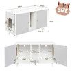 Cat Litter Box Enclosure 3in1 Bed House Kitty Cave Storage Cabinet Pet Toilet Console Table Modern Furniture