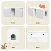 Cat Litter Box Enclosure 3in1 Bed House Kitty Cave Storage Cabinet Pet Toilet Console Table Modern Furniture