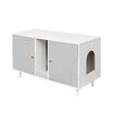 Cat Litter Box Enclosure 3in1 Bed House Kitty Cave Storage Cabinet Pet Toilet Console Table Modern Furniture