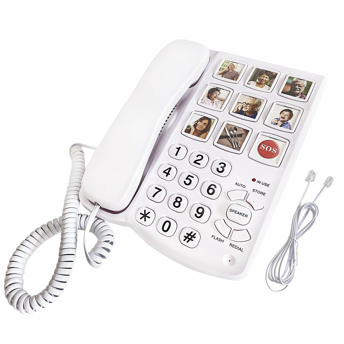 It can Edit 9 one Touch Memory Speed Dialing and Images,Elderly Image Phone,Phone for Patients with Alzheimer's Disease and Enlarged Phone for Patients with Hearing Impairment