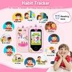 Kids Smart Phone for Girls with Unicorn Design Dual Cameras Music Games Touch Screen Learning Toy