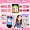 Kids Smart Phone for Girls with Unicorn Design Dual Cameras Music Games Touch Screen Learning Toy