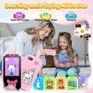 Kids Smart Phone Toys, Touch Screen MP3 Player,Learning Toys,Smart Kids Camera Christmas Birthday Gifts Toys for Girls Boys,Pink